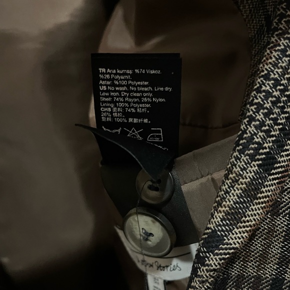 & Other Stories Fitted Checkered Blazer in Size 8 - Picture 12 of 12